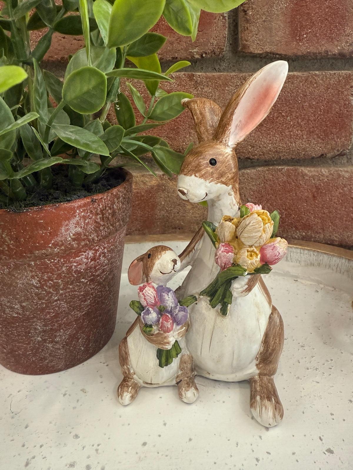 Spring Bunnies with Flowers - 2 Styles