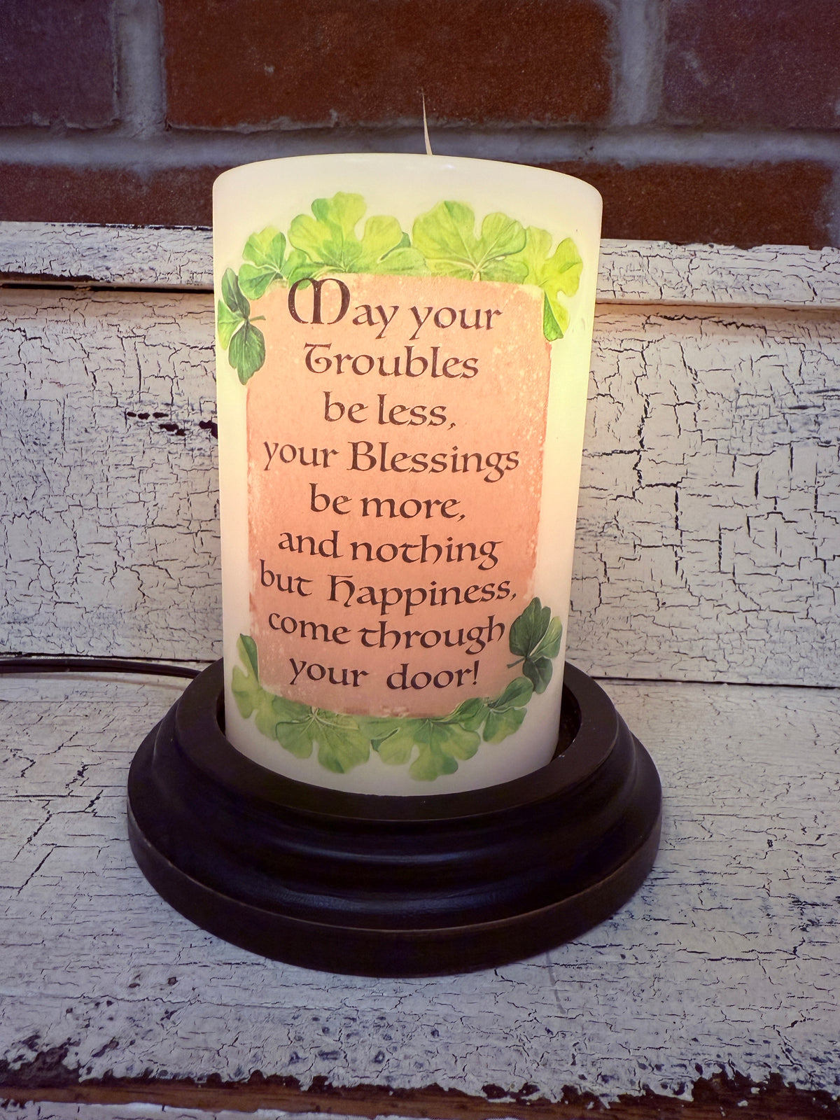 Irish Blessings Quote Candle Sleeve