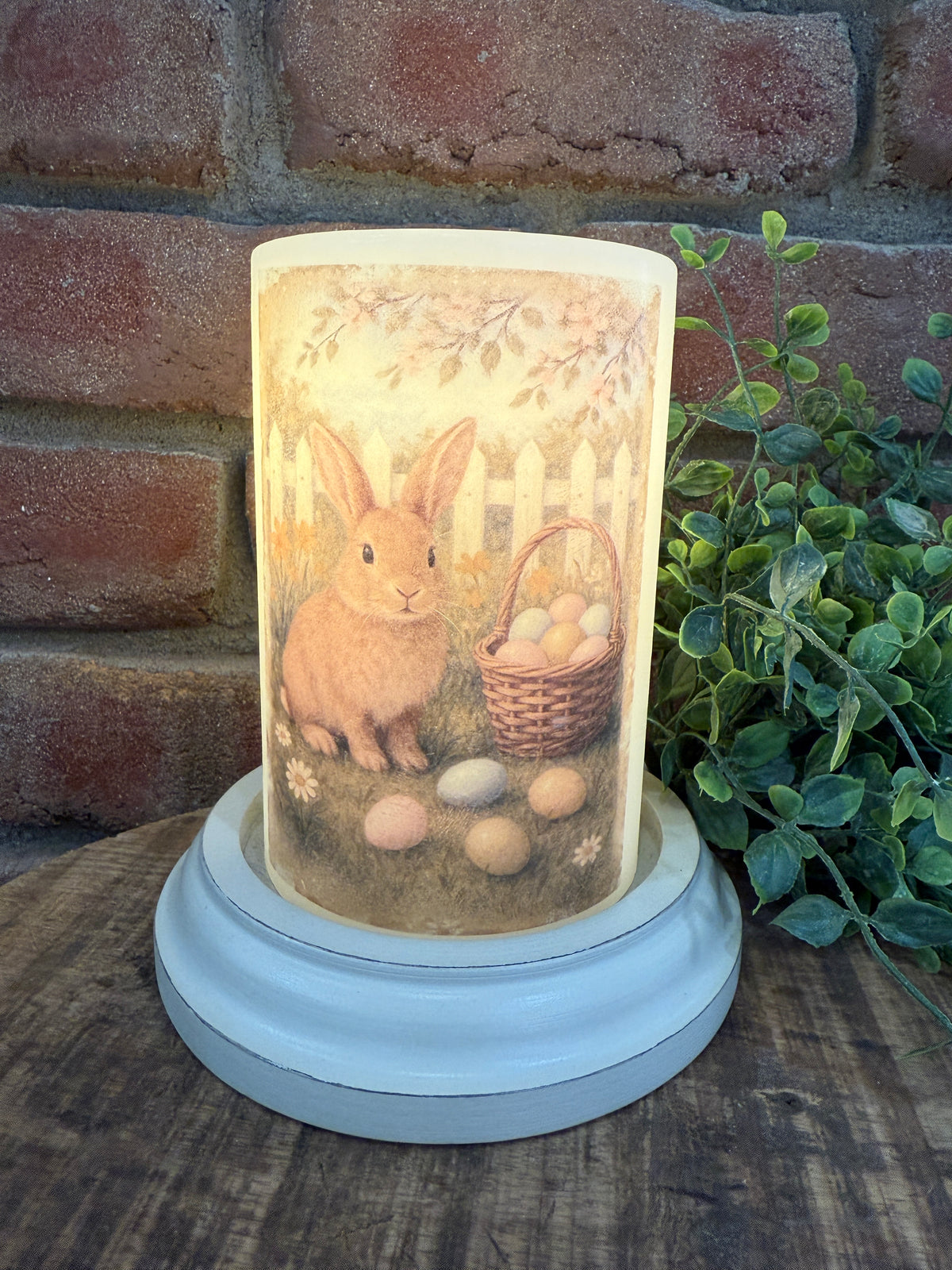 Spring Time Bunny Candle Sleeve