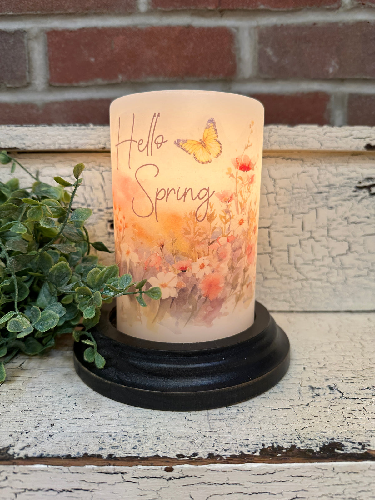 Hello Spring Meadow Candle Sleeve