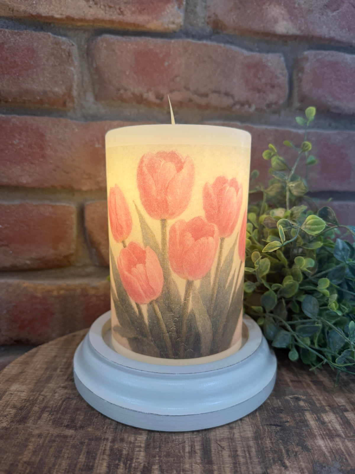 Still Life Tulip Bouquet Candle Sleeve