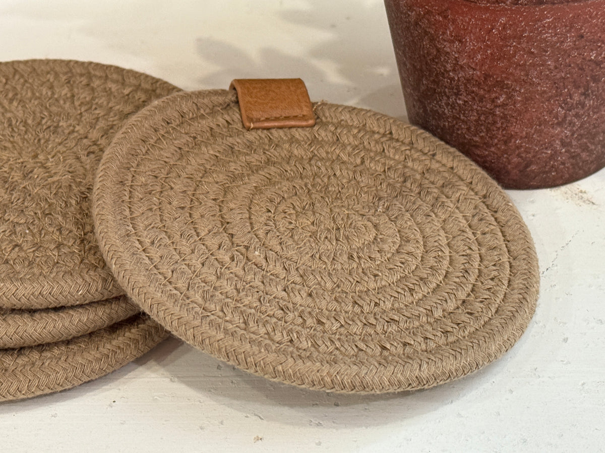 Round Sand Coasters - Set of Four