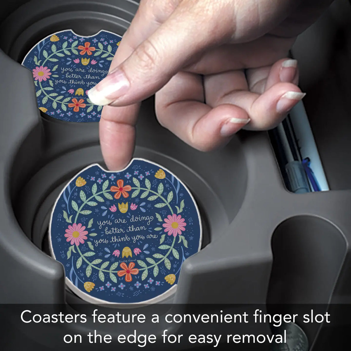 Bloom Bright Car Coaster