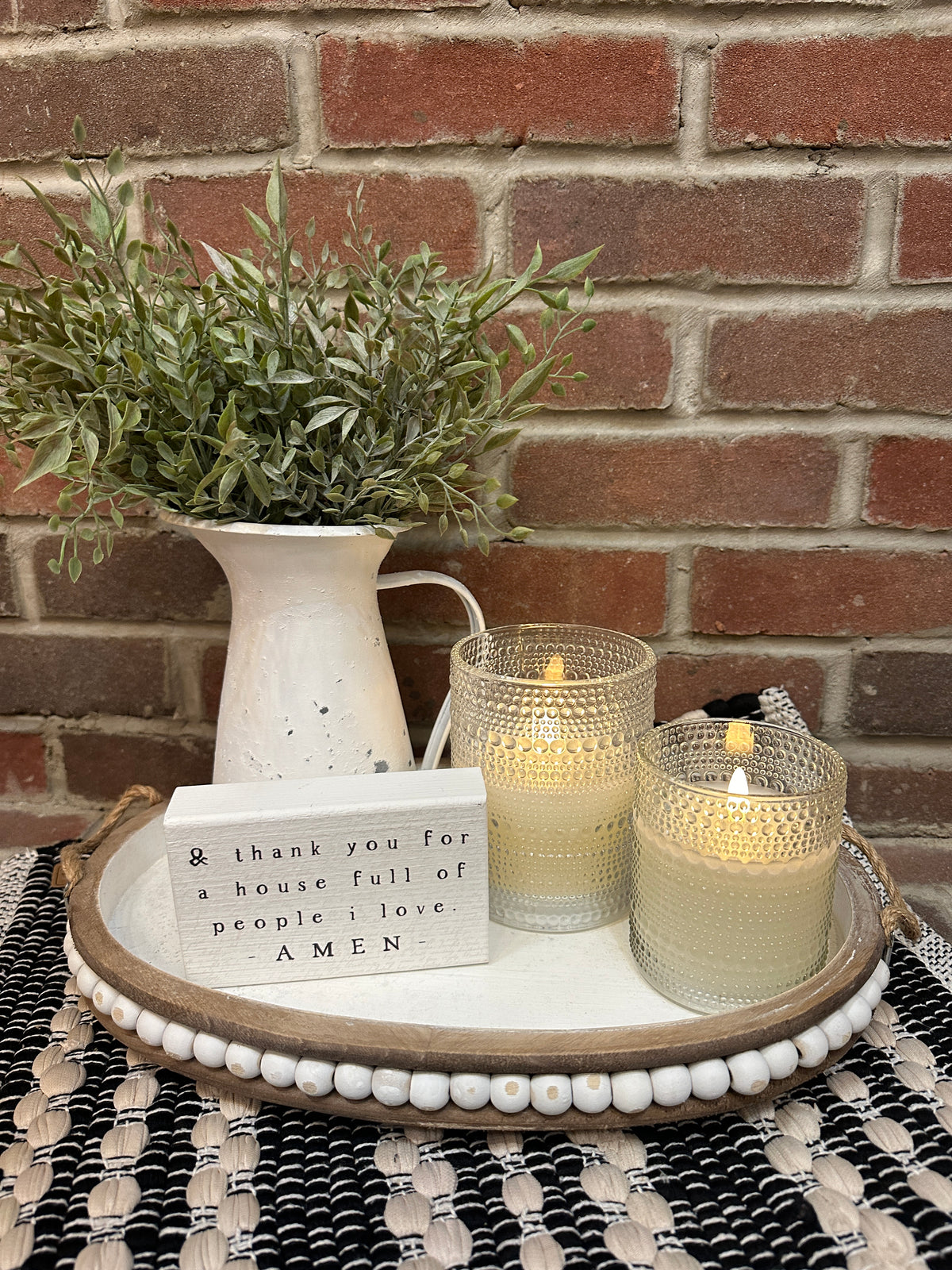 Dotted Glass 3D Flame Candle - 2 Sizes