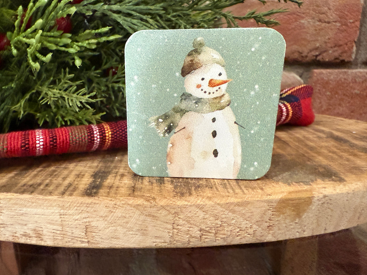 Mini Green Snowman Block - 2 Styles
