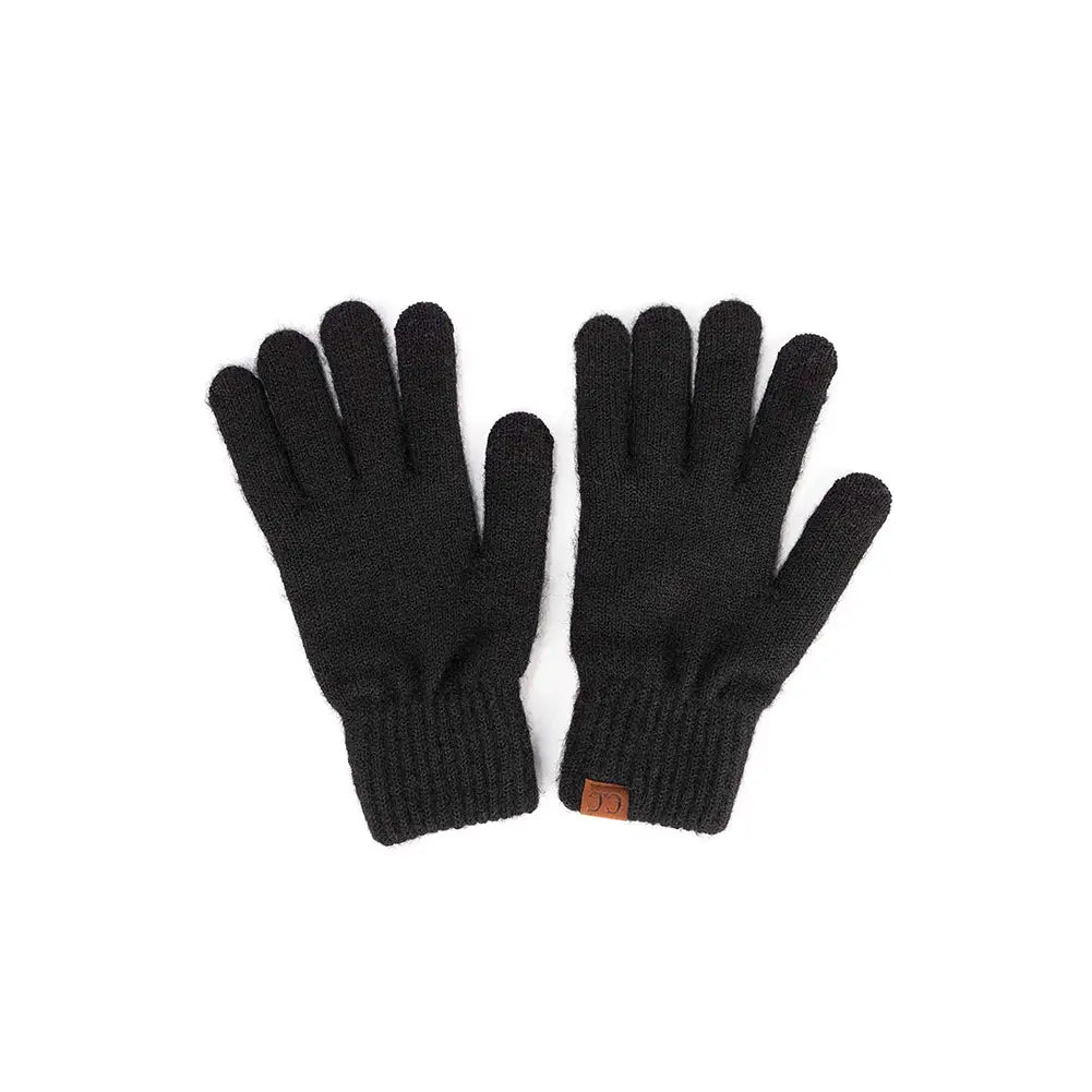 C.C Heather Knit Plain Gloves - 7 colors