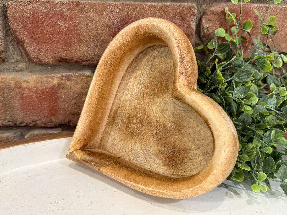 Wooden Heart Tray
