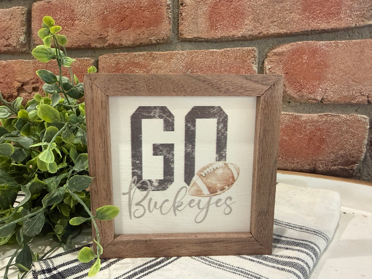 Go Buckeyes Framed Sign - Two Sizes