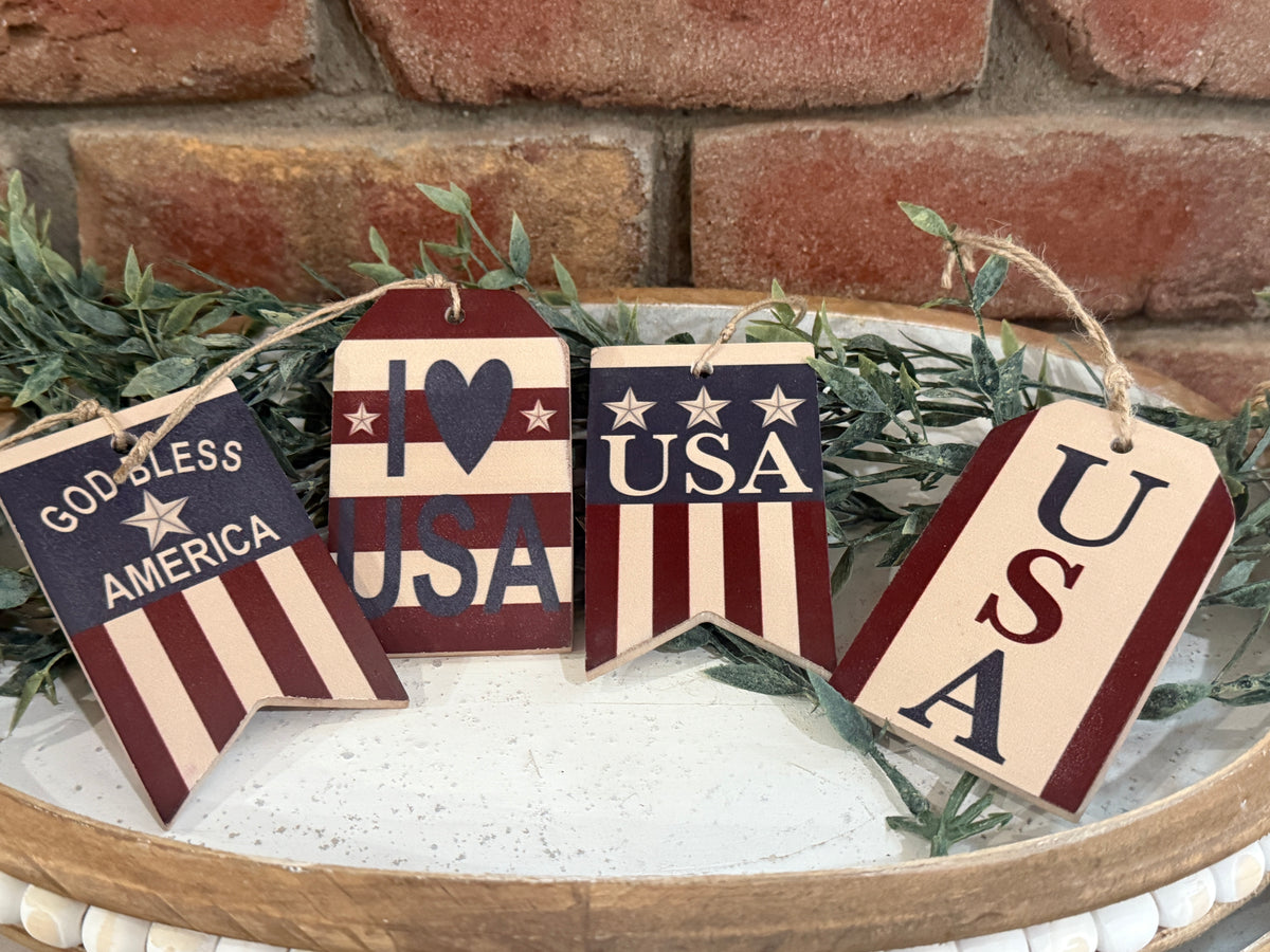 Americana USA Ornaments - 4 Styles