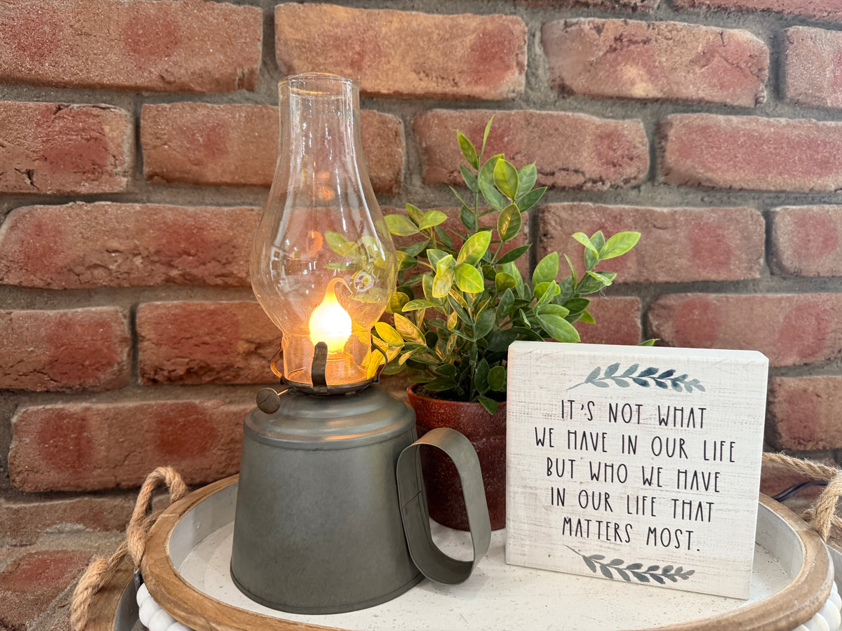 Galvanized Oil Lamp