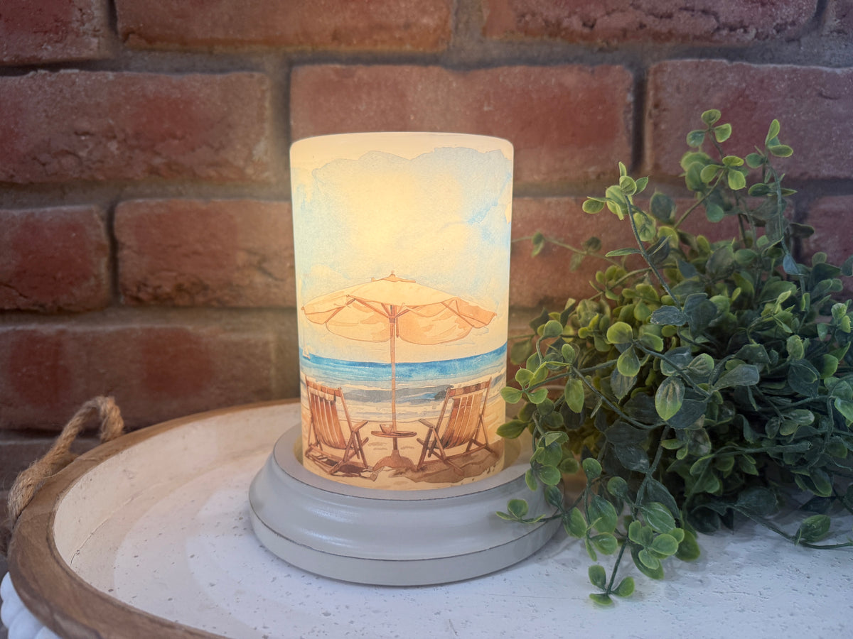 Beach Umbrella Candle Sleeve