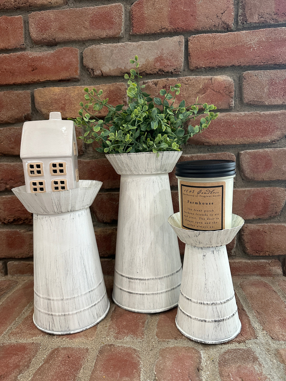 Candle Pillar Holders - Set of Three