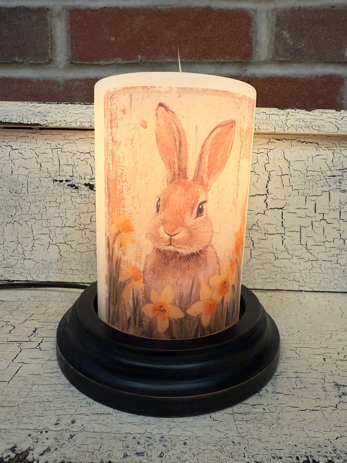 Flopsy Daffodil Bunny Candle Sleeve