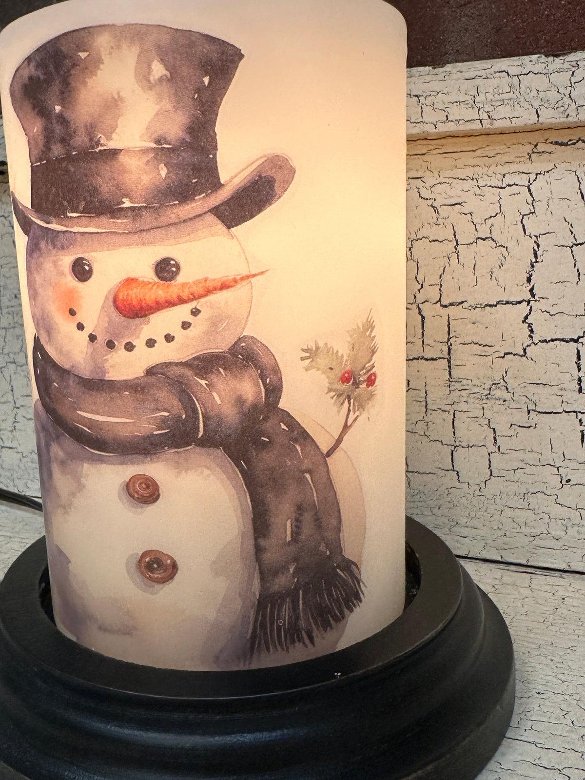 Big Chill Snowman Candle Sleeve
