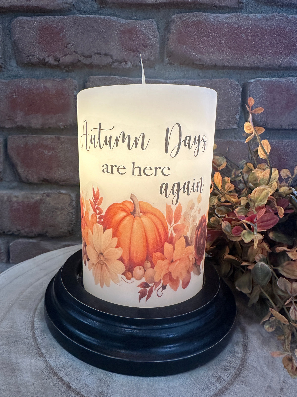 Autumn Days are Here Candle Sleeve