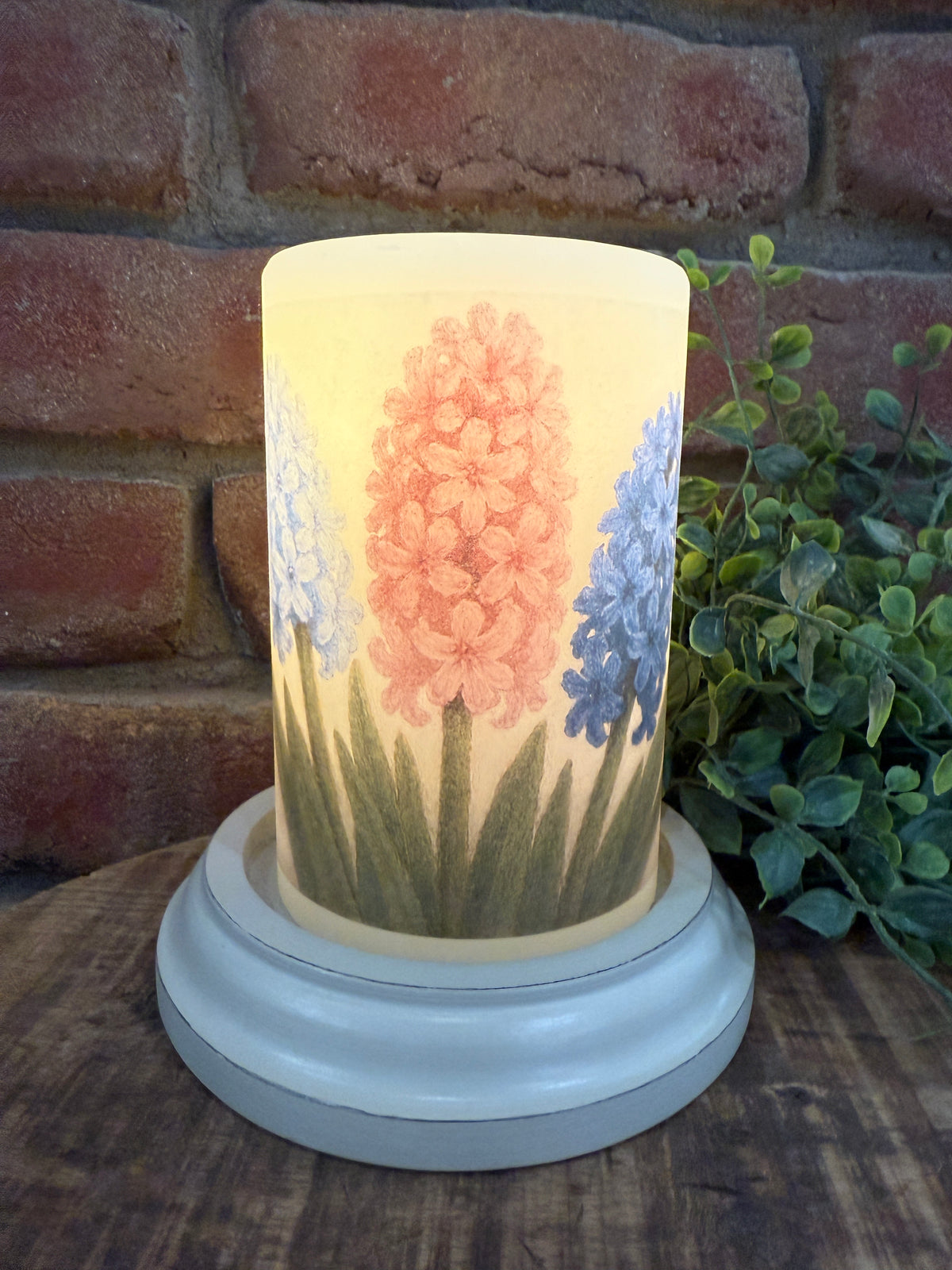 Still Life Hyacinth Bouquet Candle Sleeve