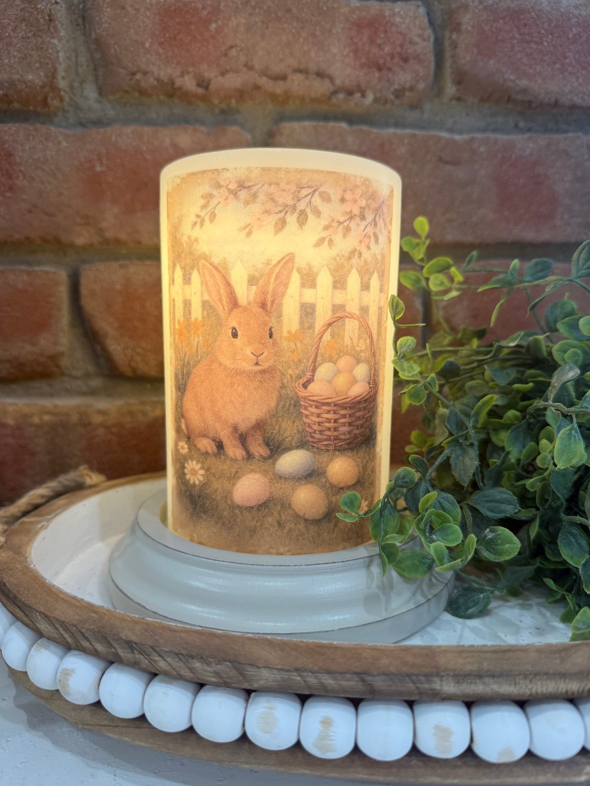 Spring Time Bunny Candle Sleeve
