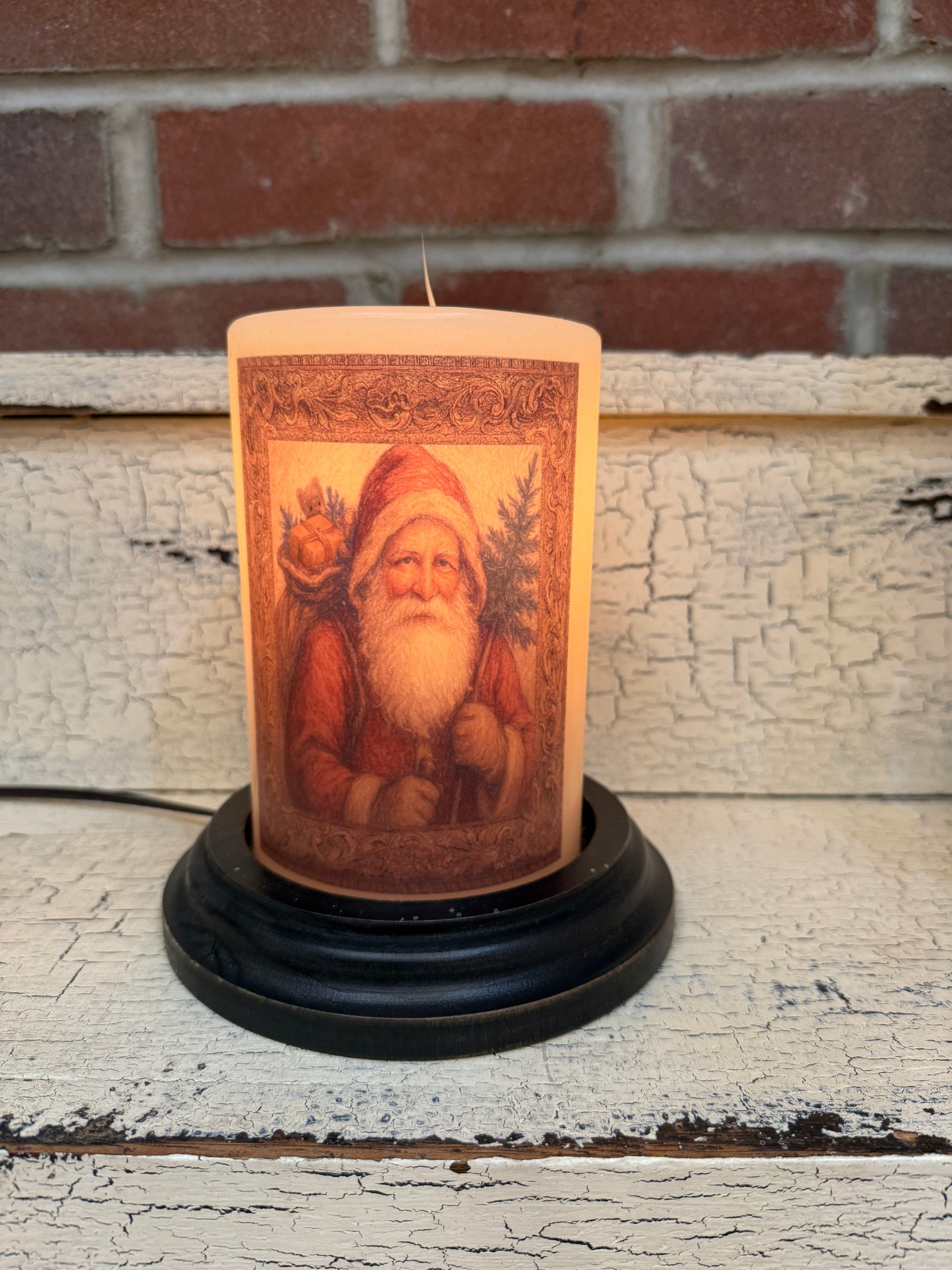 Old World Santa Candle Sleeve