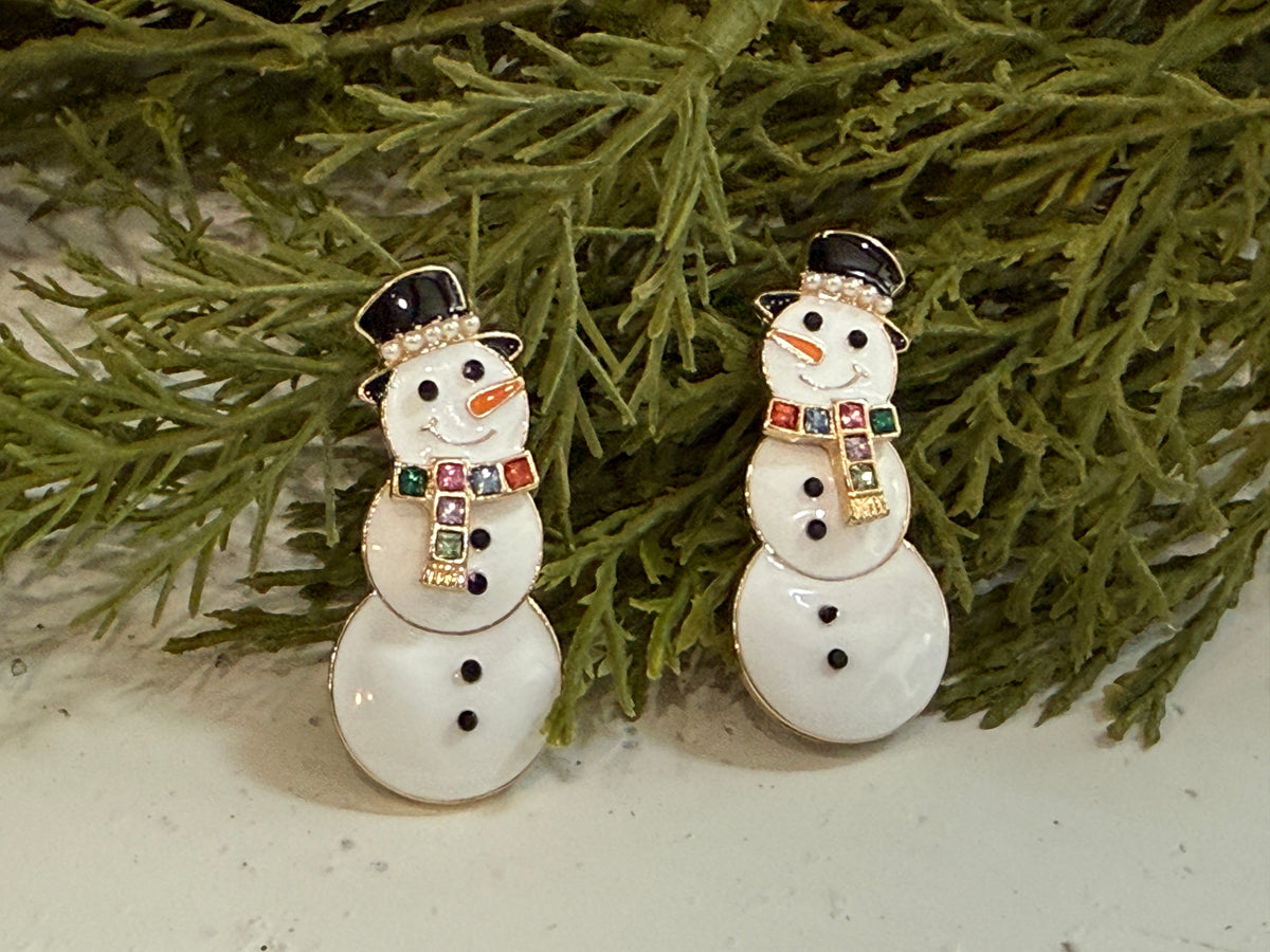 Snowman Dangle Earrings