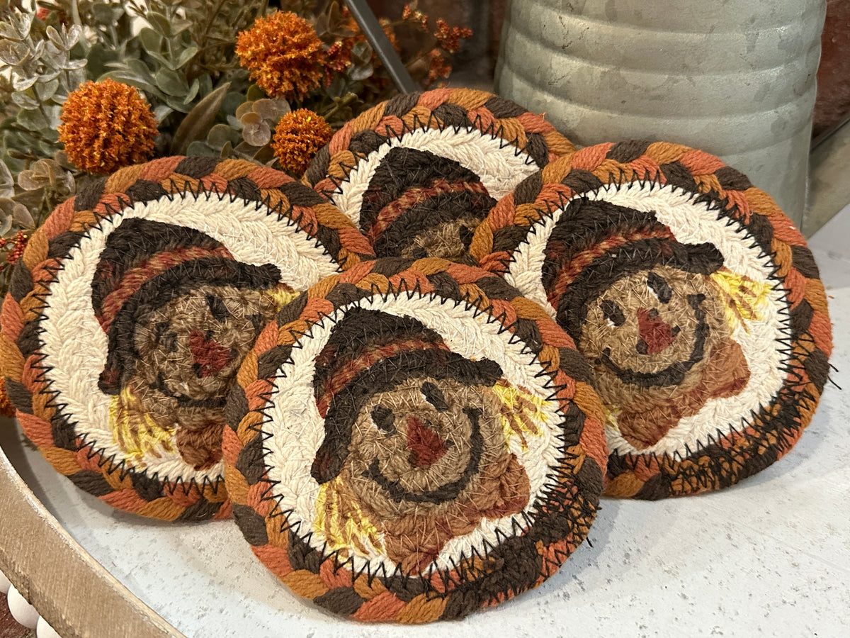 Scarecrow Coasters - Set of 4