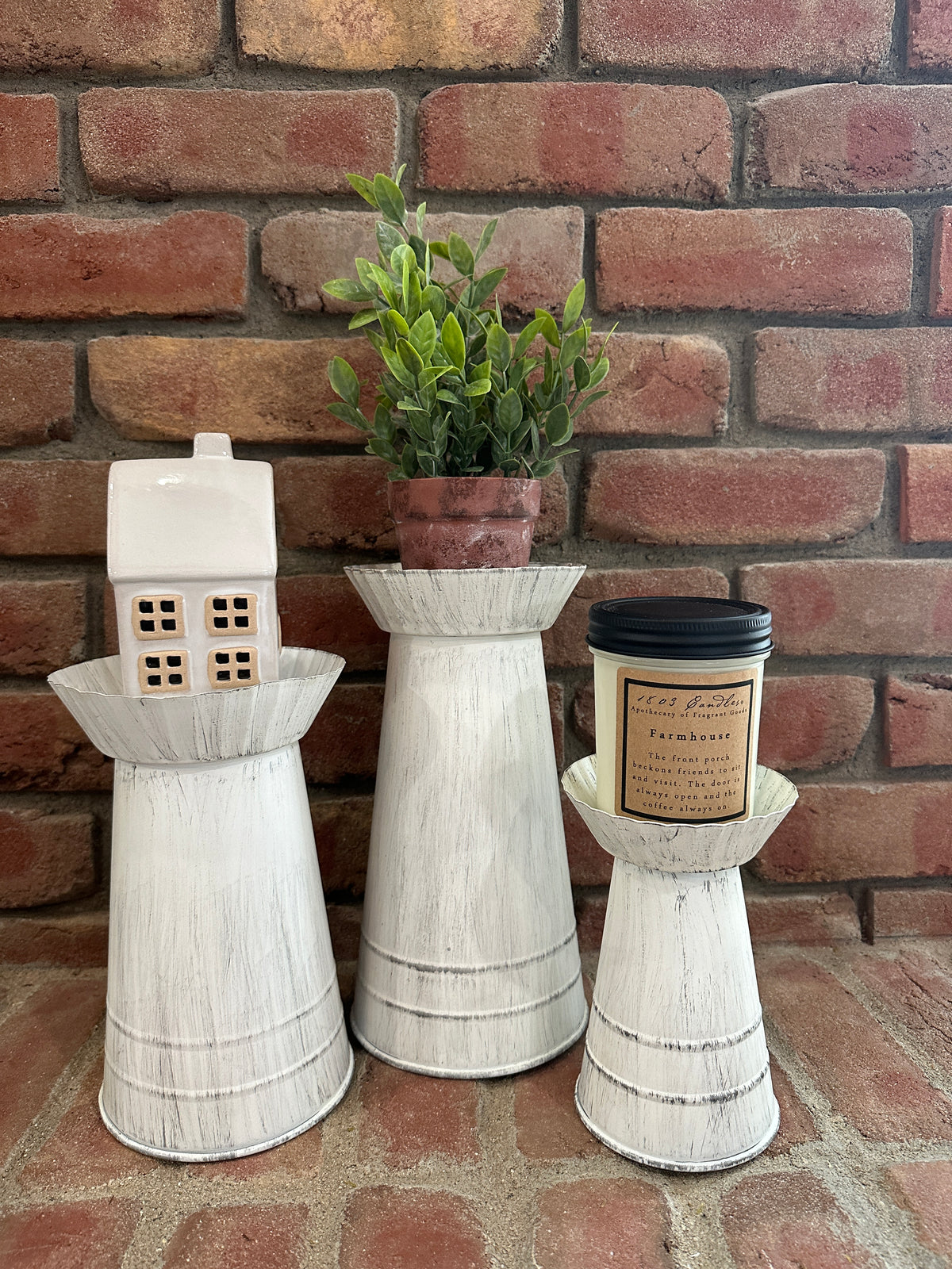Candle Pillar Holders - Set of Three