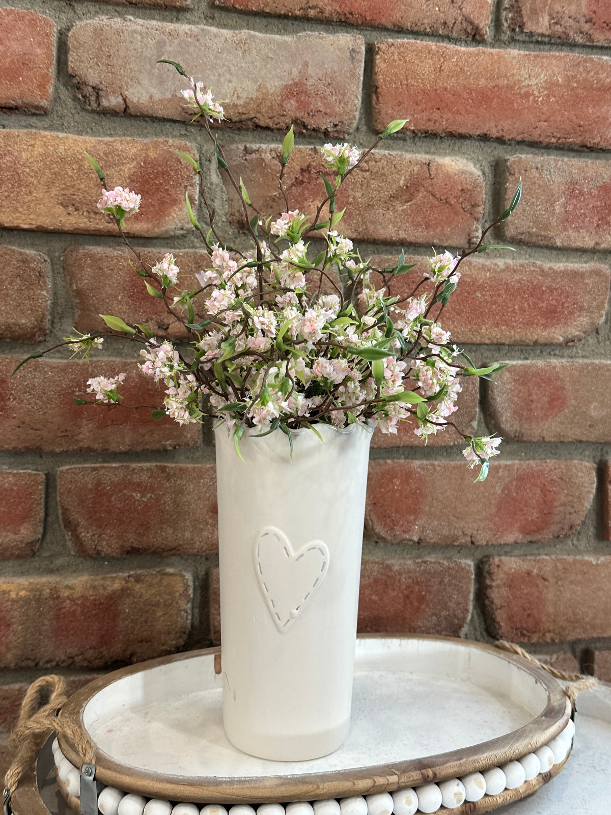 Stitched Heart Vase