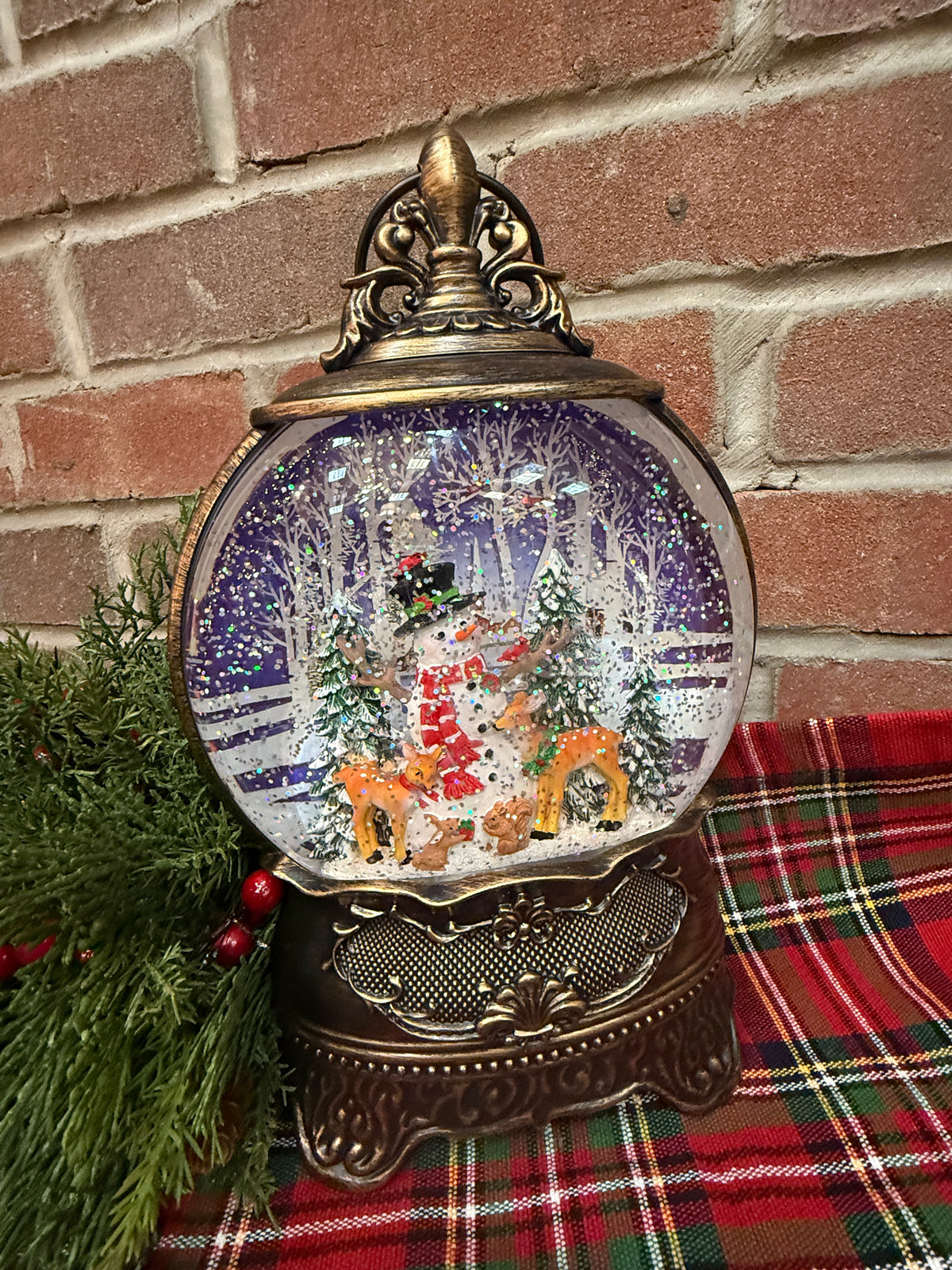 Holiday Lighted Water Globe Lantern - 2 Styles