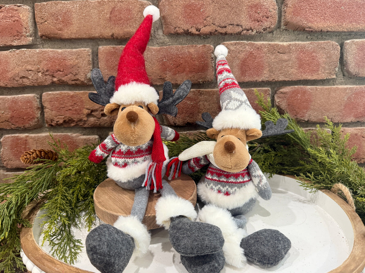 Holiday Moose Shelf Sitter - 2 Styles