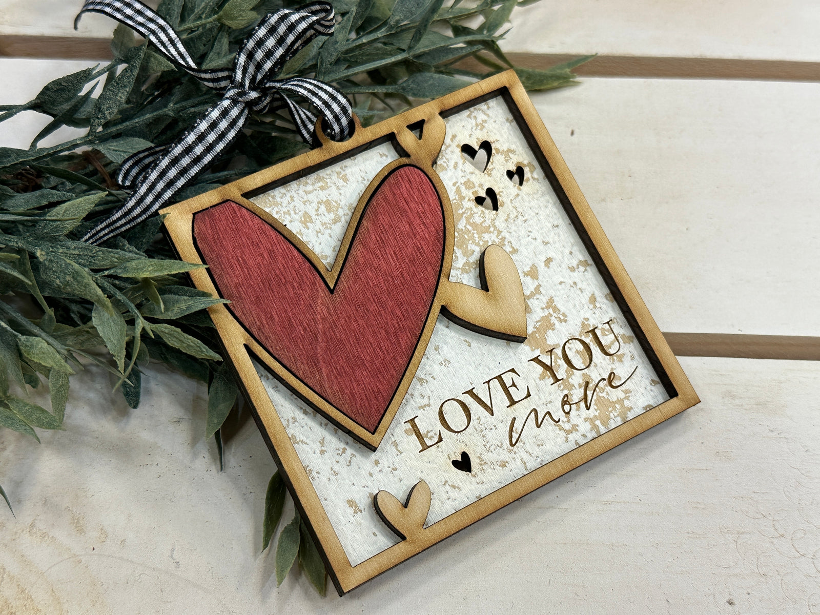 Handmade Love You More Ornament