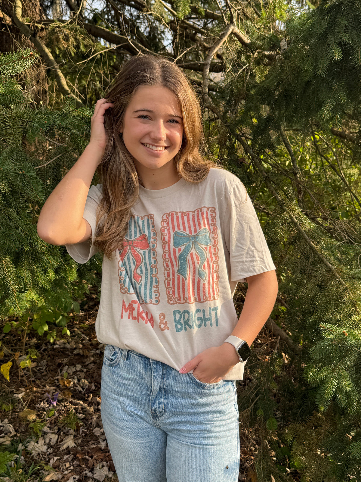 Merry and Bright Stamps Graphic Tee