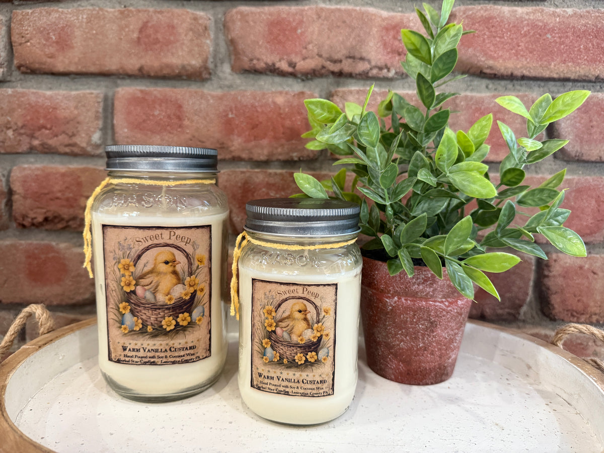 Sweet Peeps Warm Vanilla Custard Jar Candles - 2 Sizes