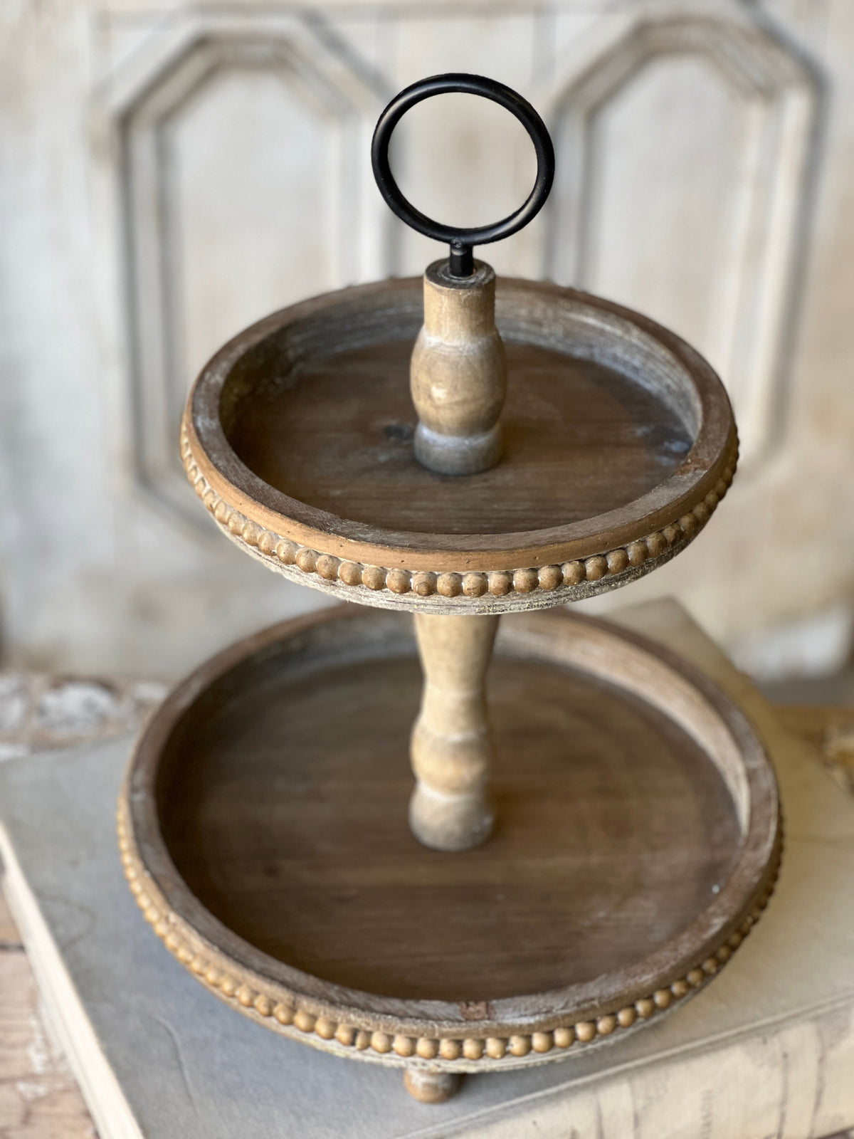 Eliza Two Tier Tray - Natural