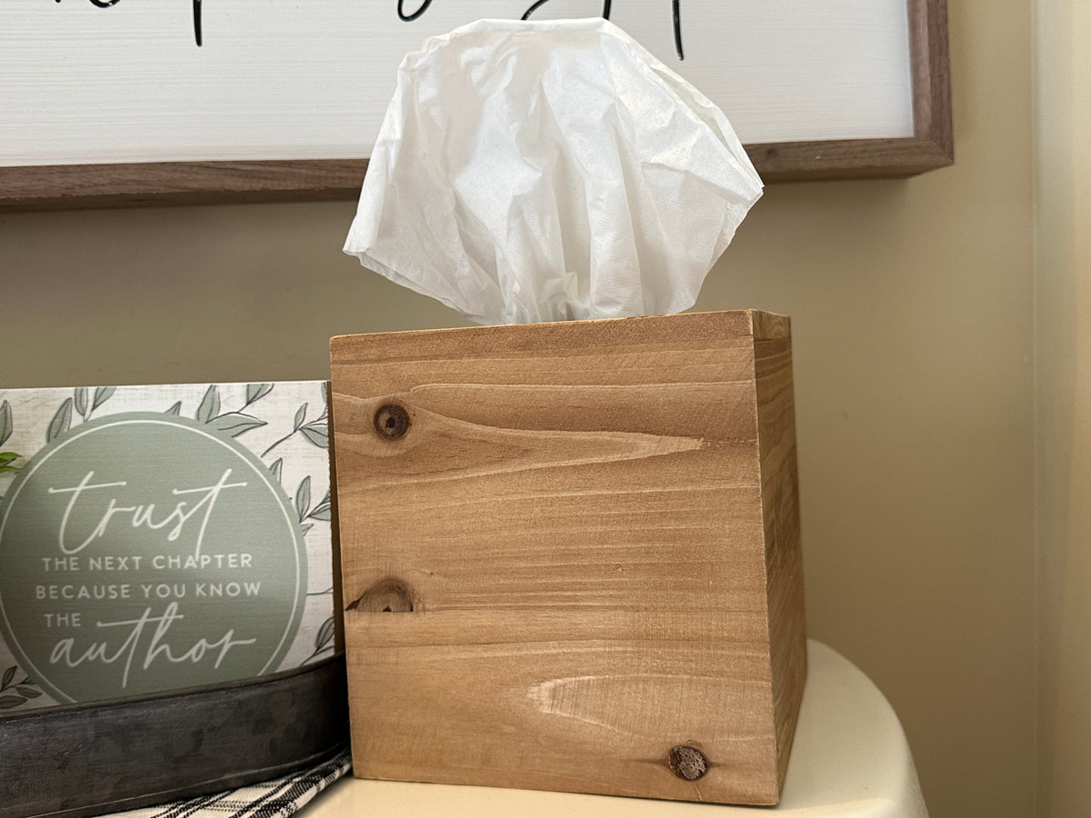 Wood Tissue Holder
