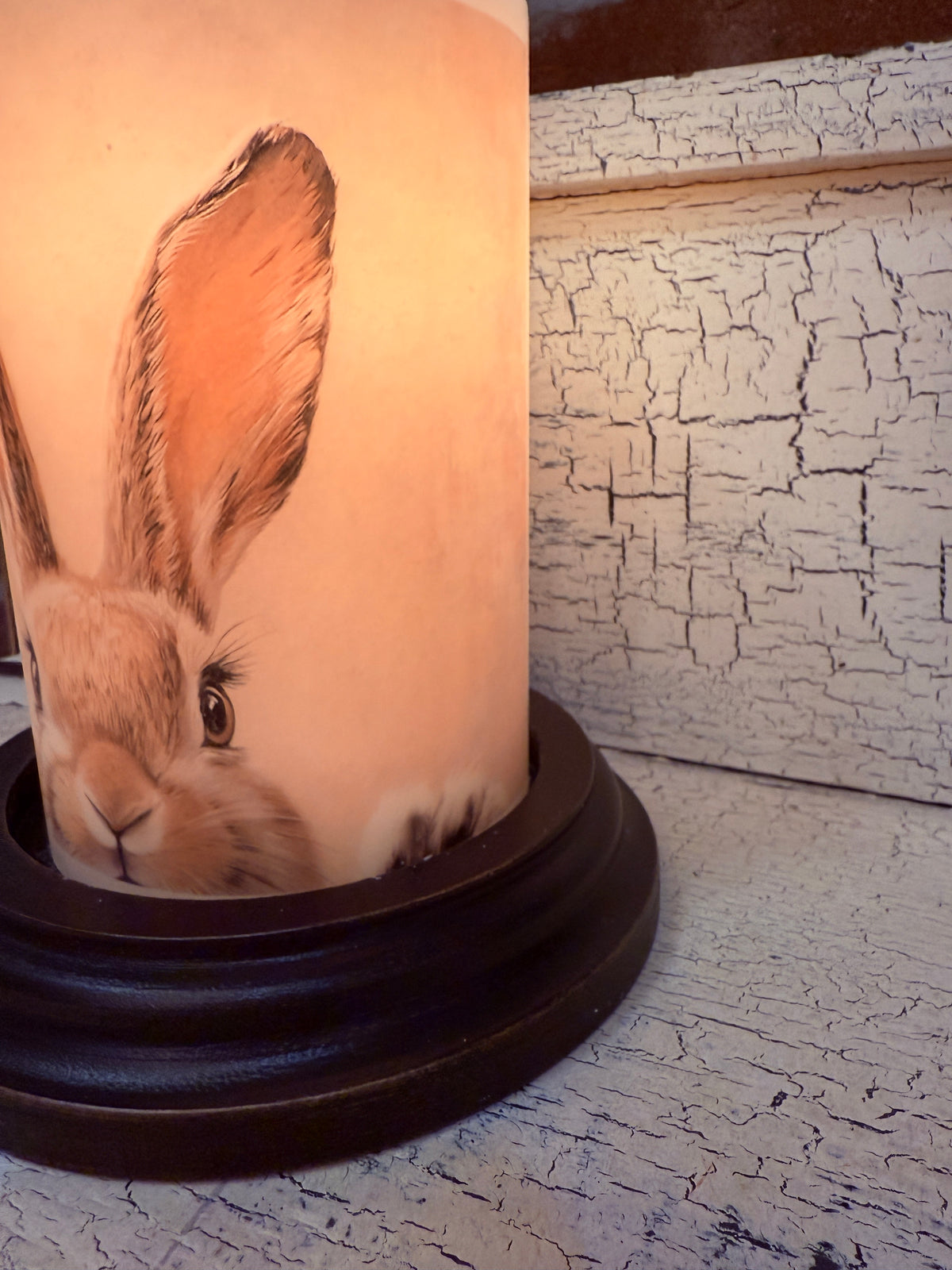 Shy Spring Bunny Candle Sleeve