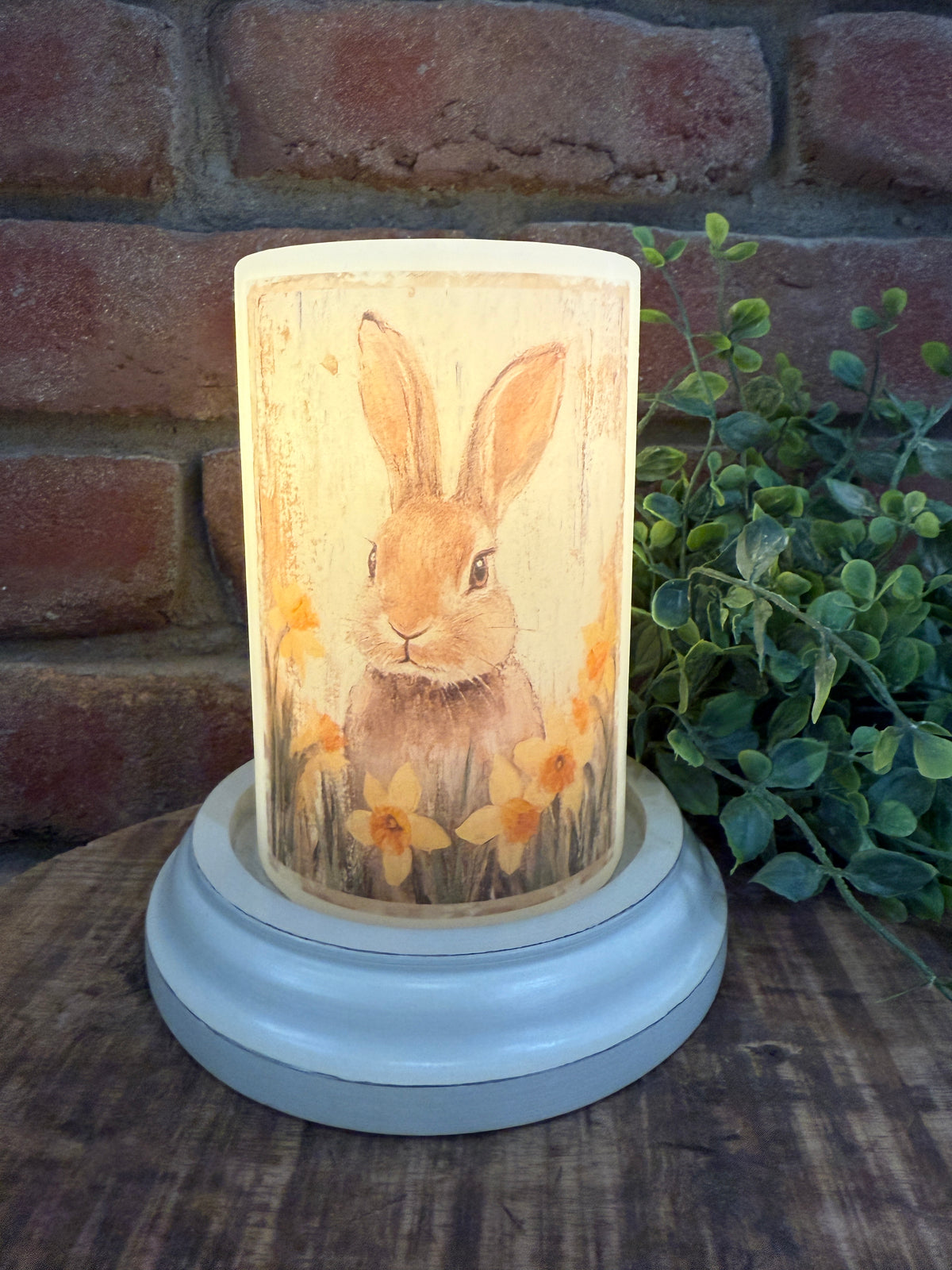 Flopsy Daffodil Bunny Candle Sleeve