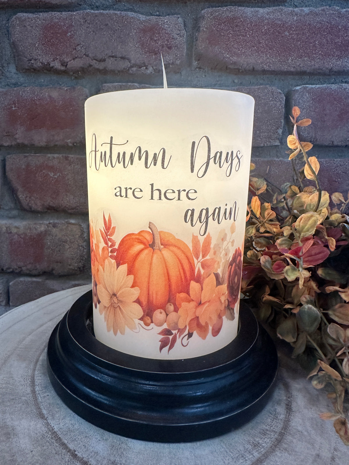 Autumn Days are Here Candle Sleeve