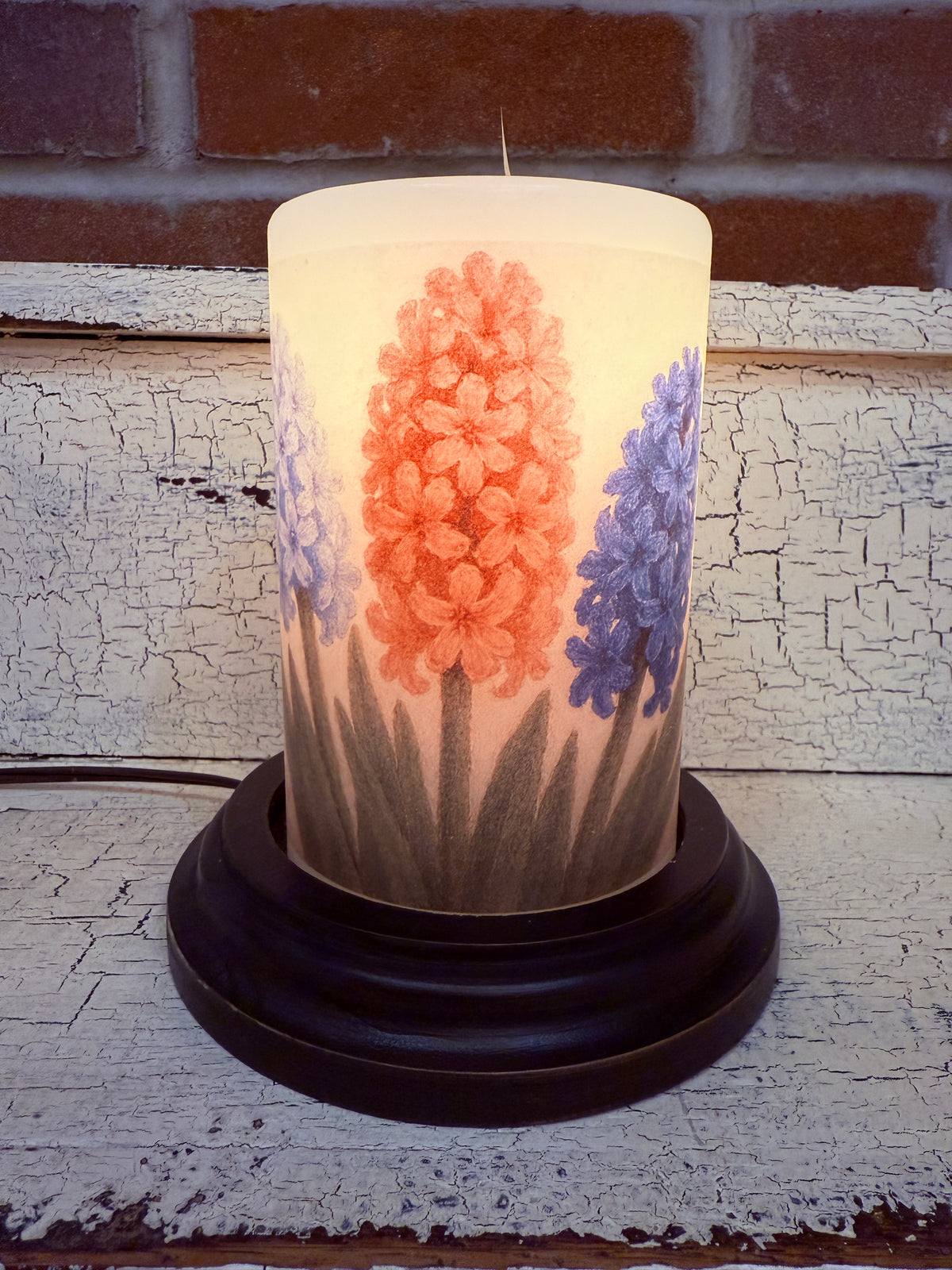 Still Life Hyacinth Bouquet Candle Sleeve