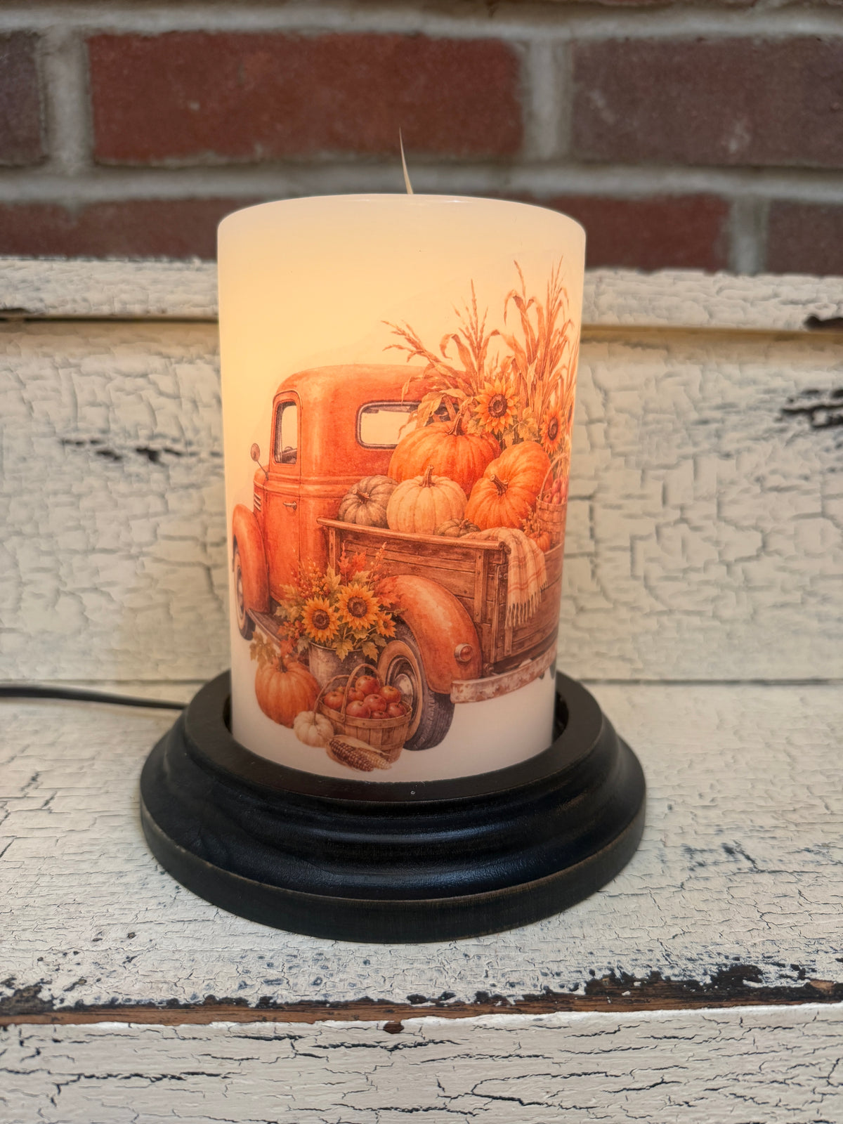 Harvest Truck Candle Sleeve