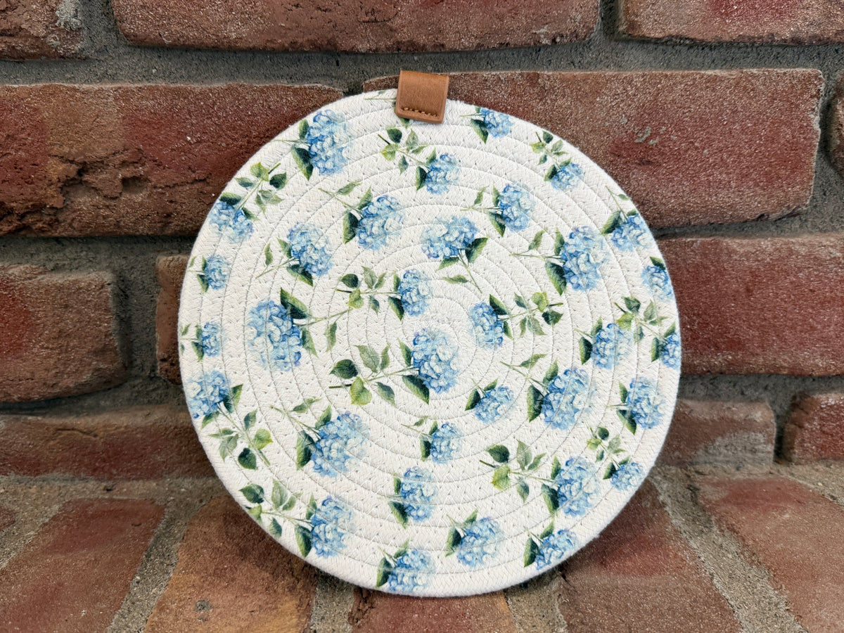 Hydrangea Round Hot Pad