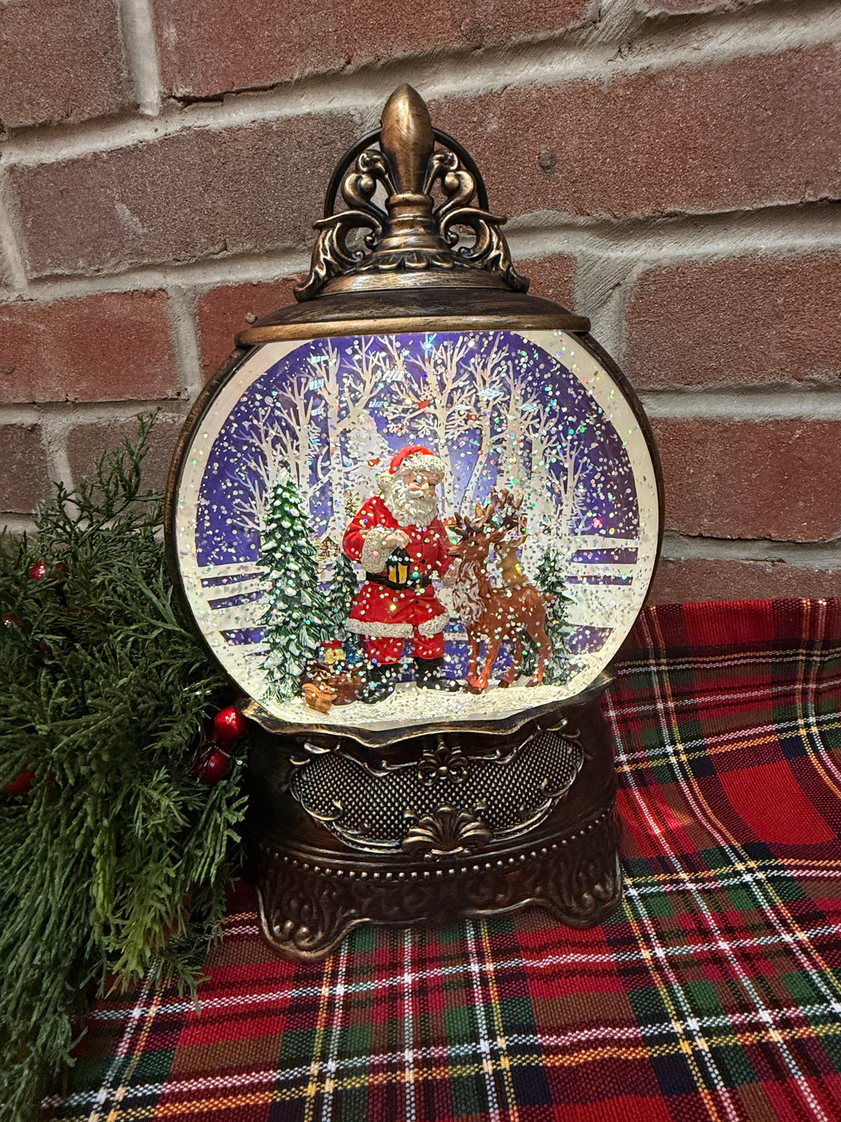 Holiday Lighted Water Globe Lantern - 2 Styles