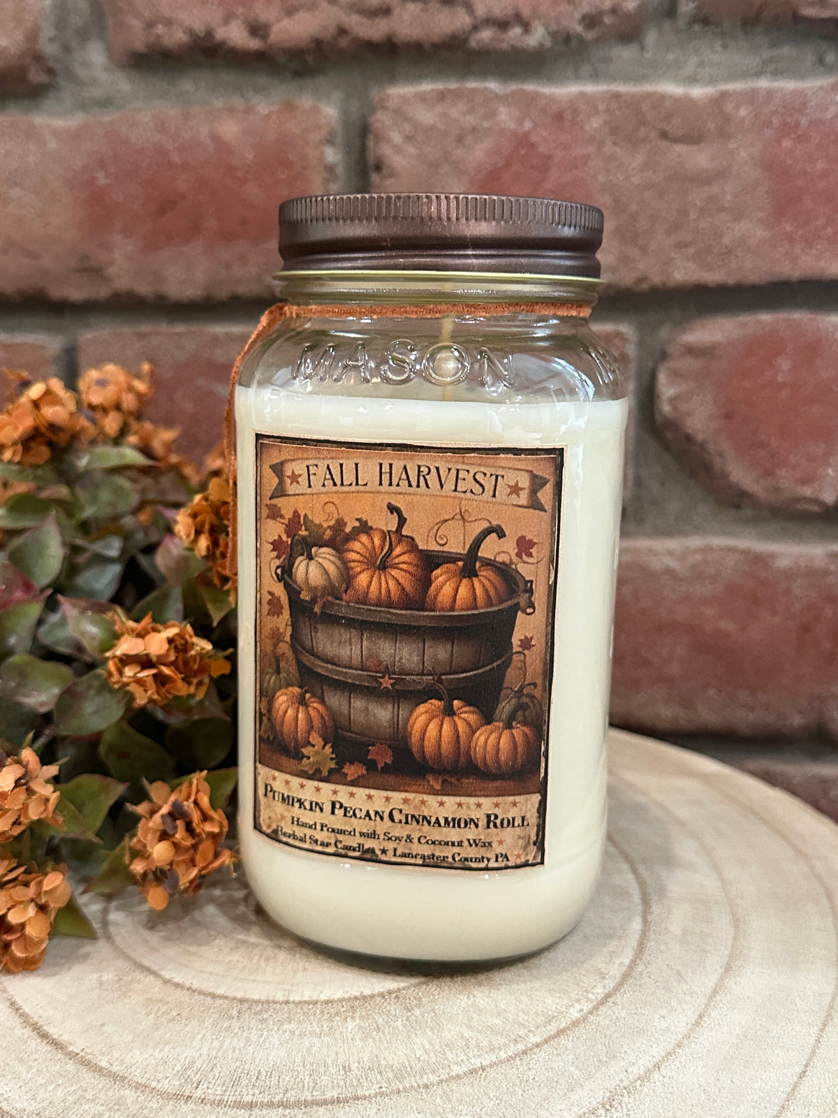 Pumpkin Pecan Cinnamon Roll Jar Candles - 2 Sizes