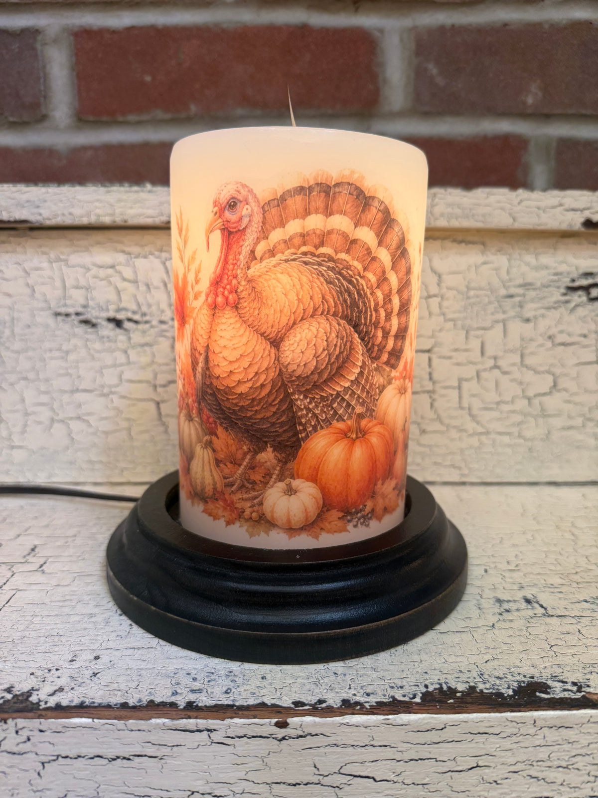 Old Time Turkey Candle Sleeve