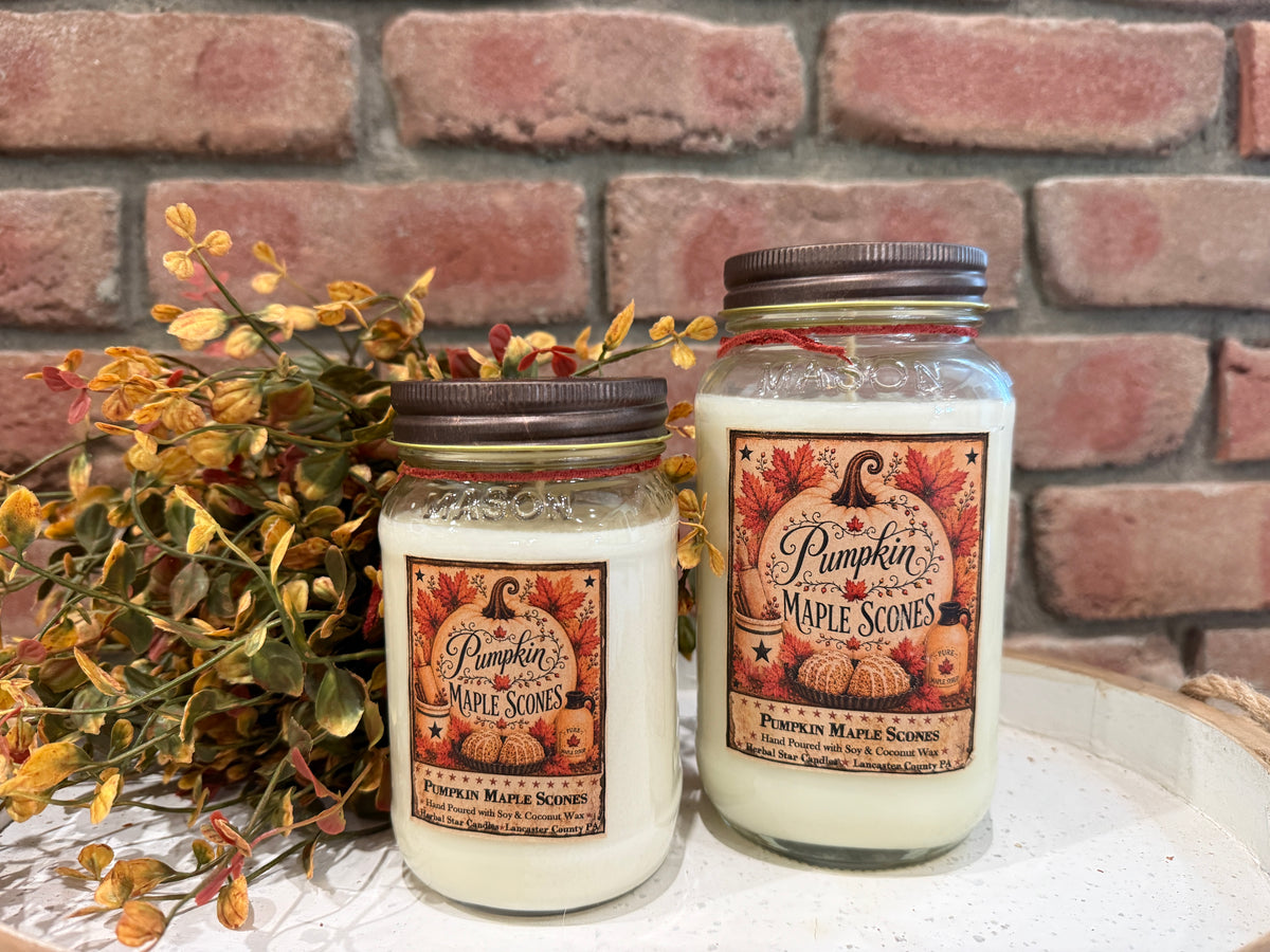 Pumpkin Maple Scones Jar Candles - 2 Sizes