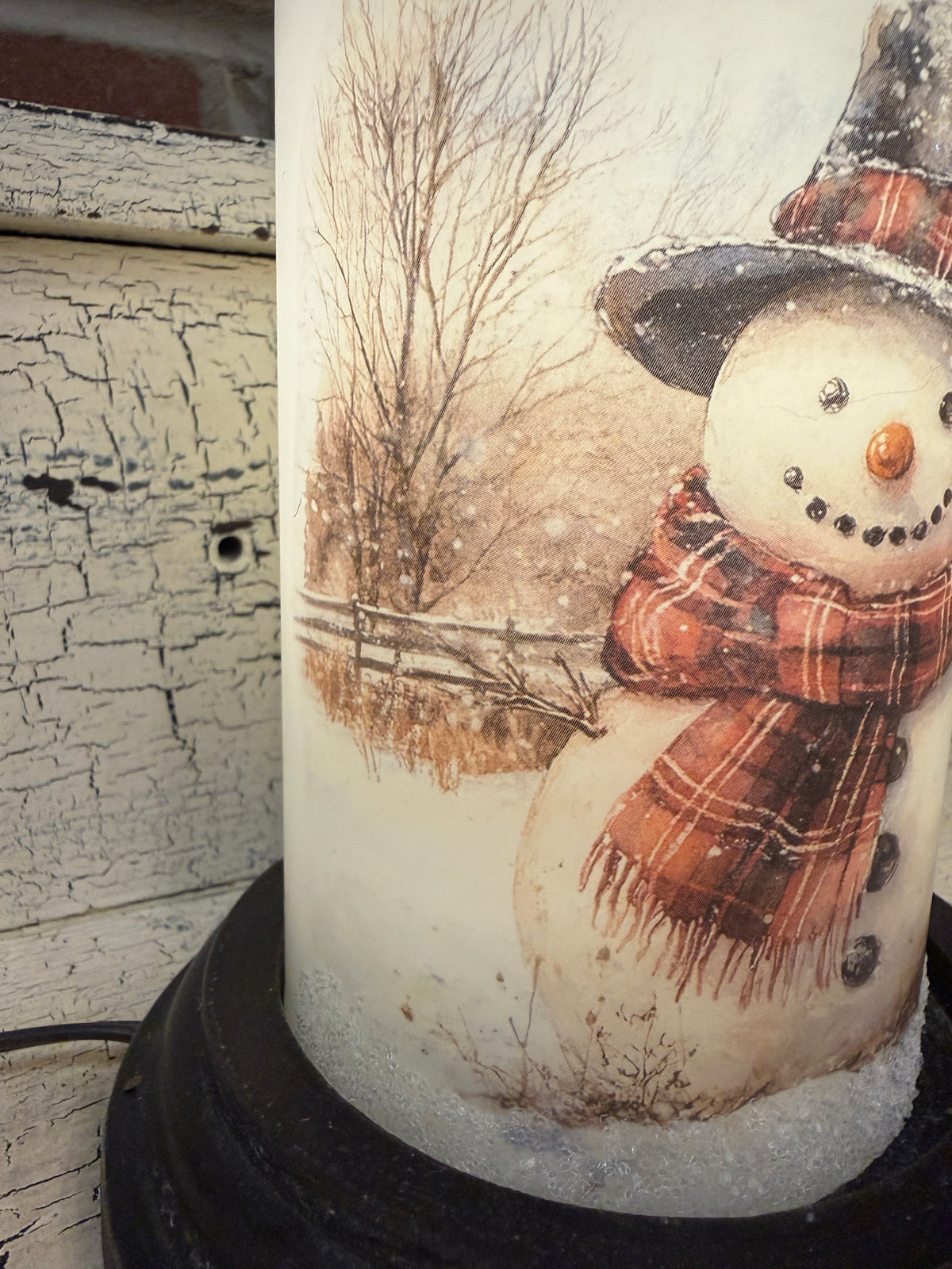 Friendly Fred Winter Candle Sleeve