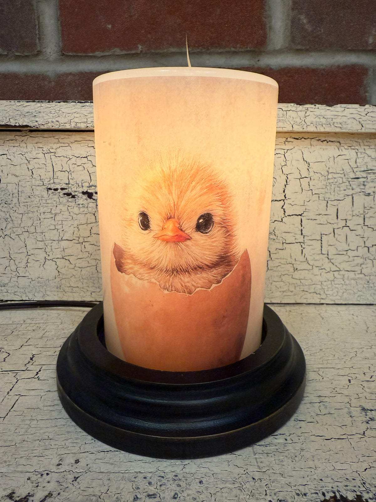 Shy Spring Chick Candle Sleeve