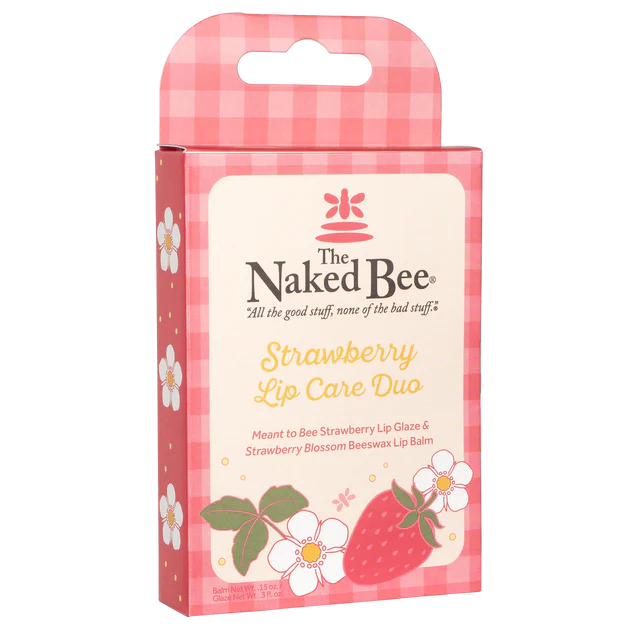 Naked Bee Strawberry Lip Care Duo