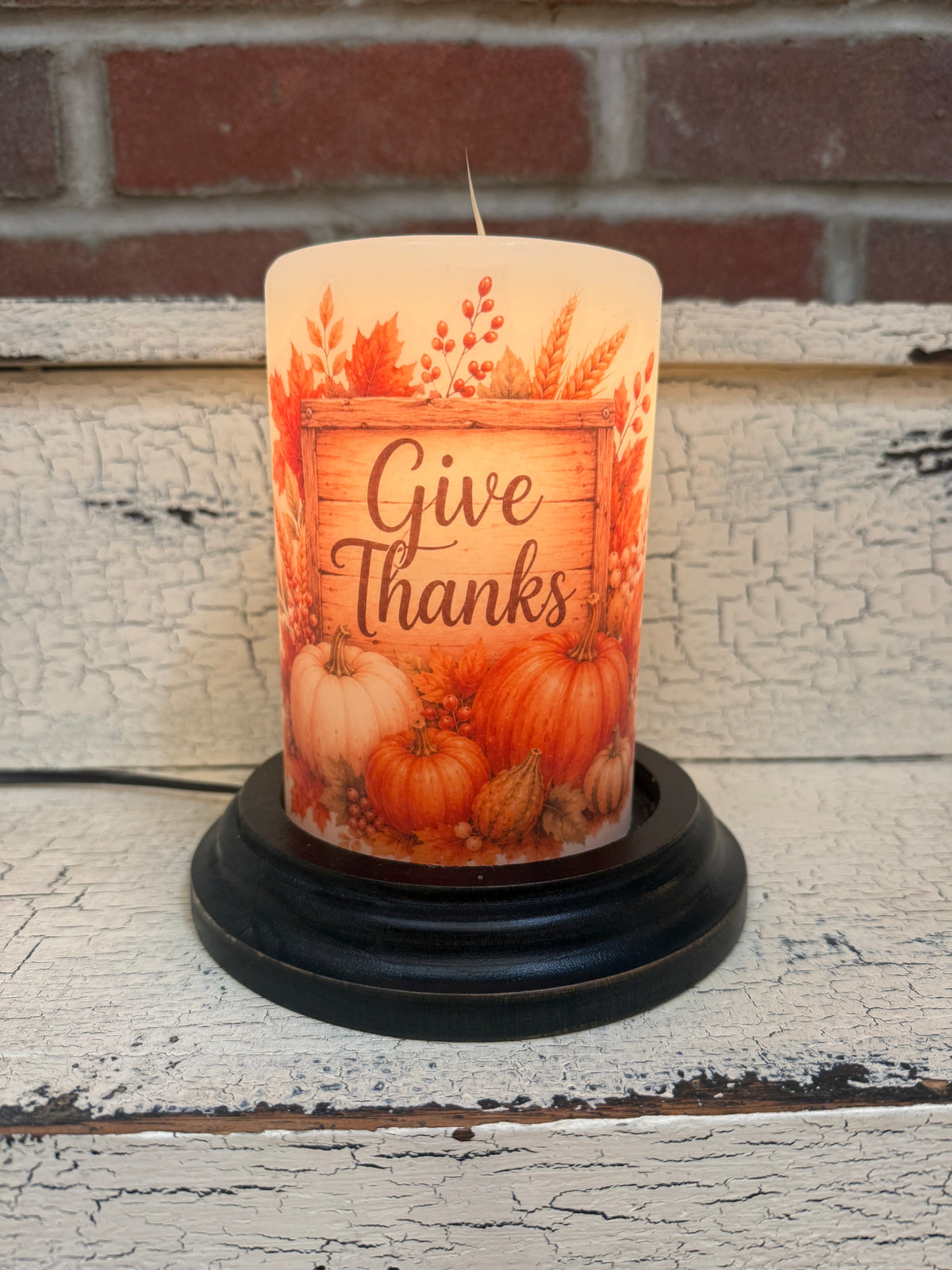 Thankful Harvest Pumpkins Candle Sleeve