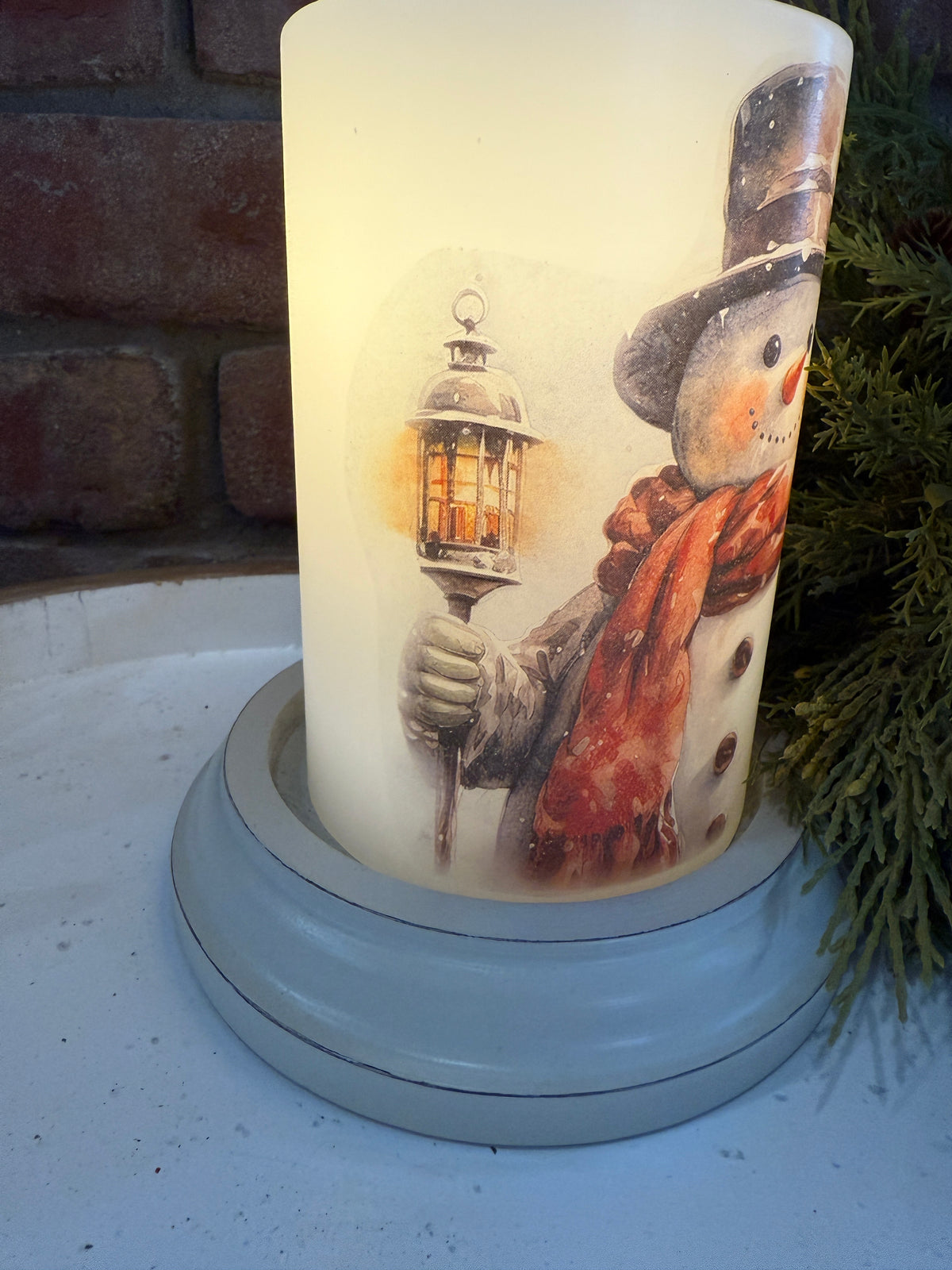 Big Freeze Snowman Candle Sleeve