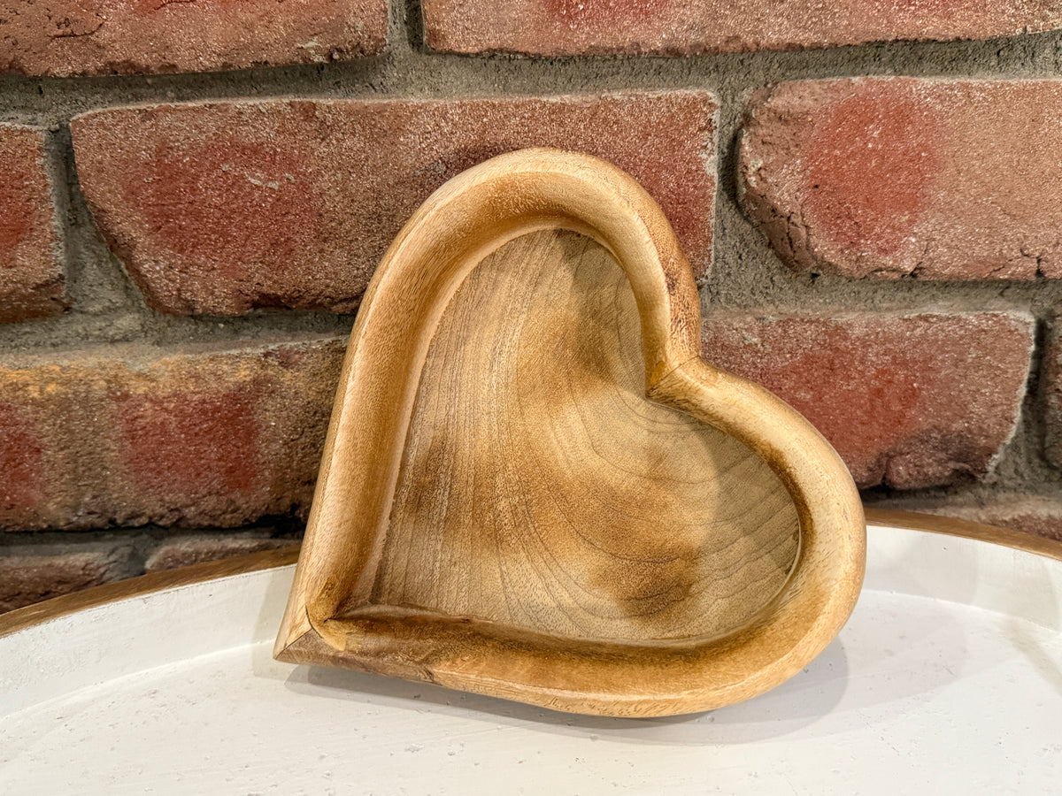Wooden Heart Tray