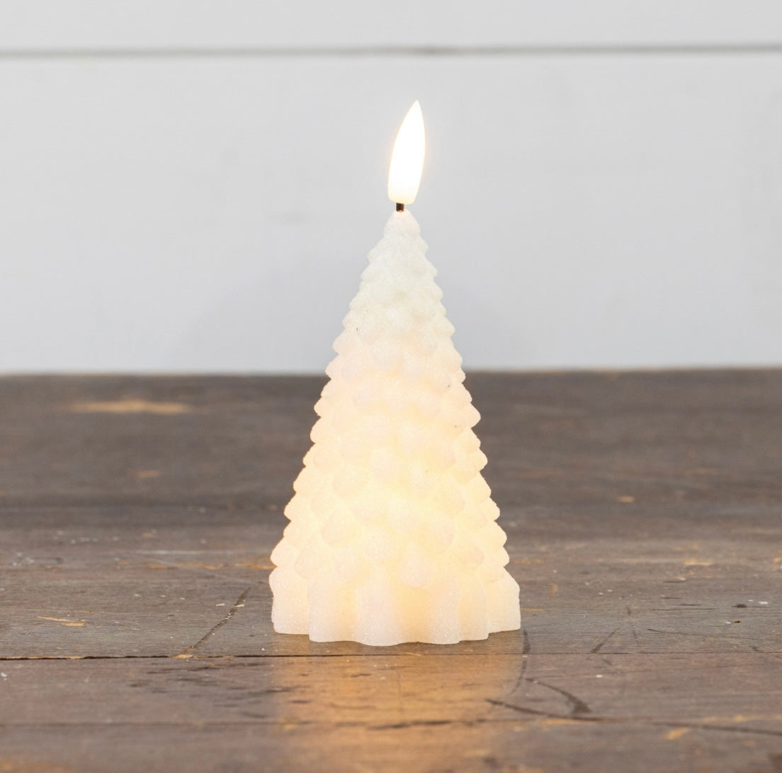 Fir Tree Candle - 5.5” Cream